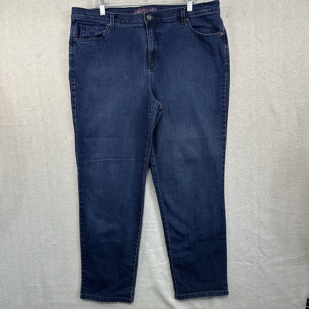 Gloria Vanderbilt Amanda Jeans Women's 16W Denim Stretch 2 Pairs - Picture 2 of 12